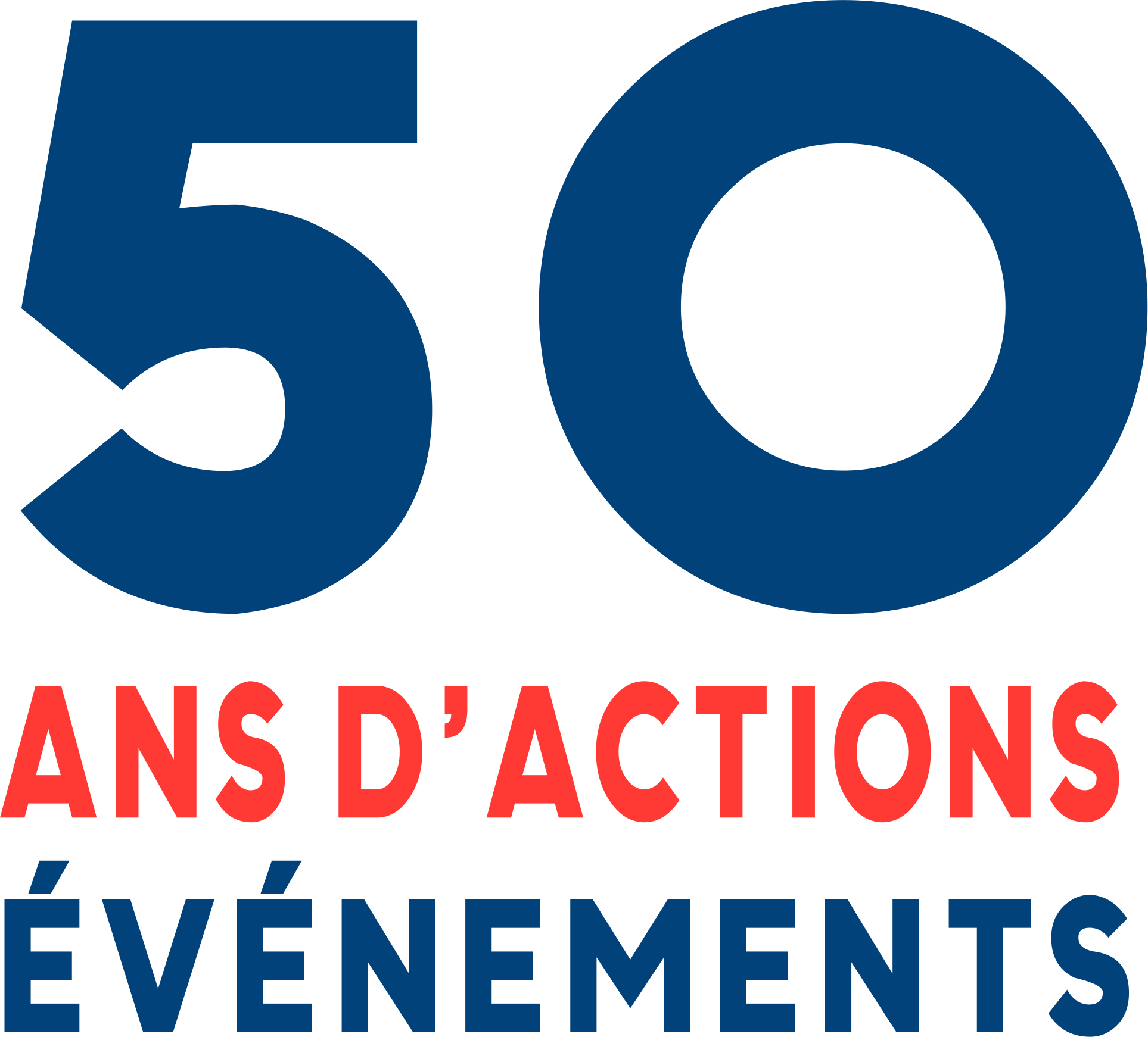Logo 50 ans d'actions - 50 événements